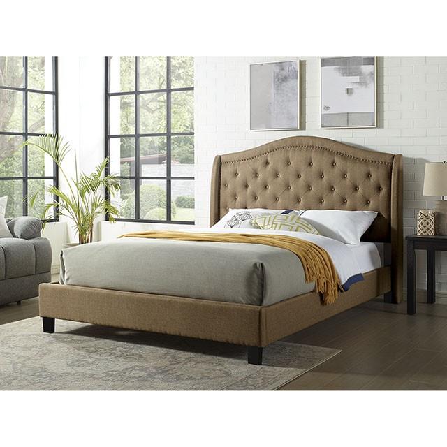 Carly Cal.King, E.King, Full, & Queen Bed Grey & Brown - Marjories Furniture (Las Vegas, NV)