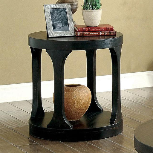 Carrie Antique Black End Table - Marjories Furniture (Las Vegas, NV)