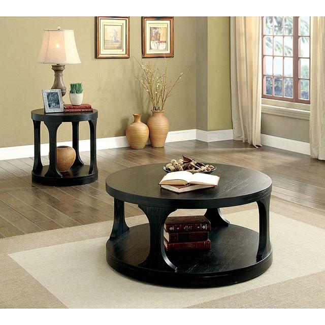 Carrie Antique Black Coffee Table - Marjories Furniture (Las Vegas, NV)