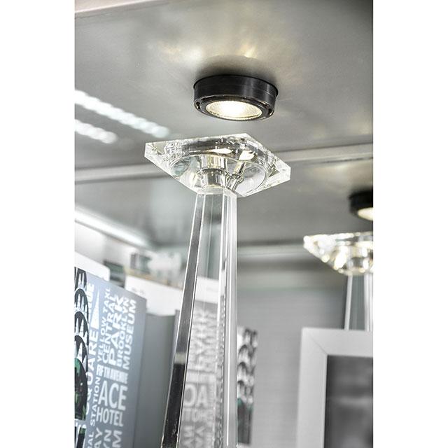 Carrollton Chrome Curio Cabinet - Marjories Furniture (Las Vegas, NV)
