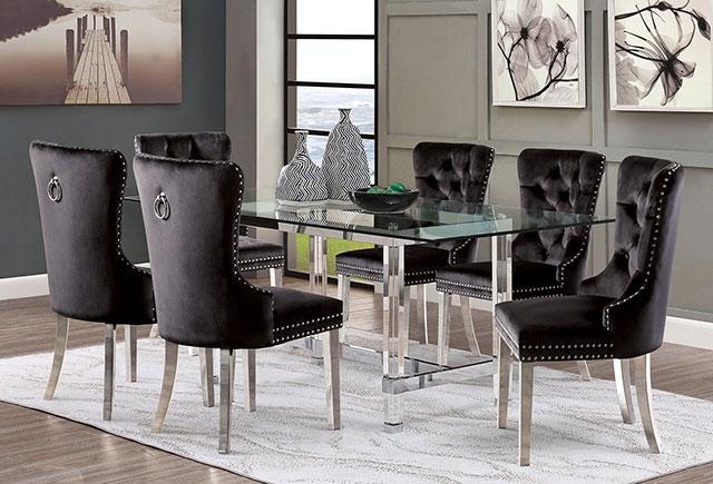 Casper Chrome Dining Table - Marjories Furniture (Las Vegas, NV)