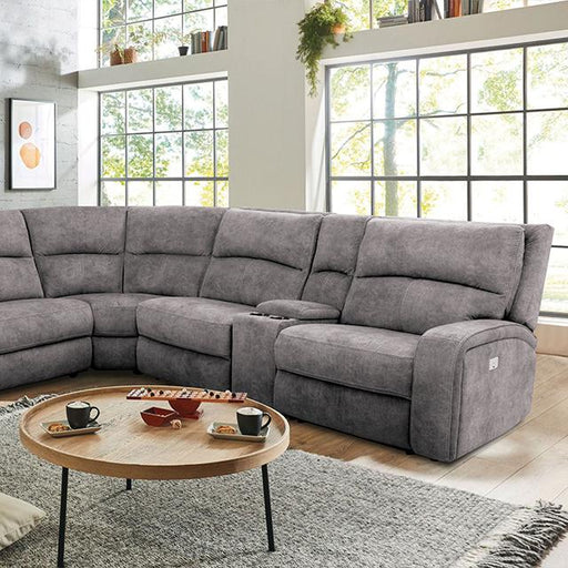 APOSTOLOS Power Sectional, Light Gray - Marjories Furniture (Las Vegas, NV)