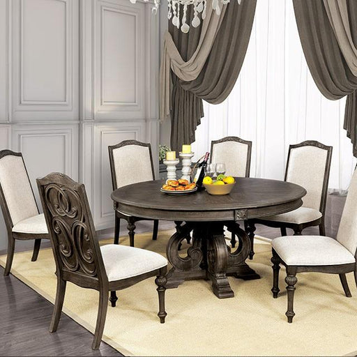Arcadia Rustic Natural Tone Round Dining Table - Marjories Furniture (Las Vegas, NV)