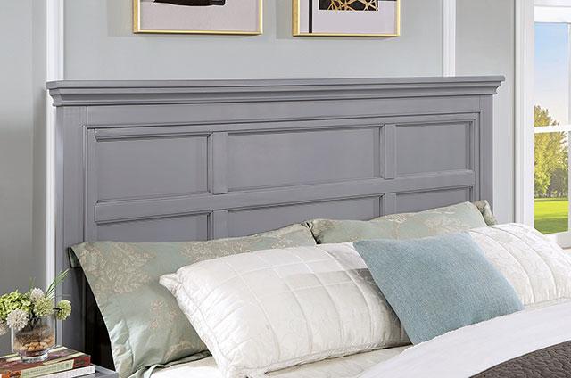 CASTLILE Queen Bed, Gray - Marjories Furniture (Las Vegas, NV)