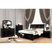 Castor Bed Black, Chrome, & White - Marjories Furniture (Las Vegas, NV)