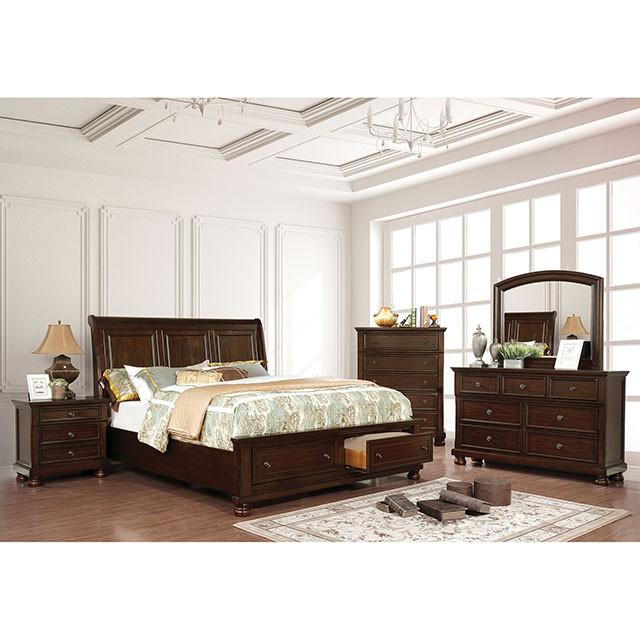 Castor Bed Black, Chrome, & White - Marjories Furniture (Las Vegas, NV)