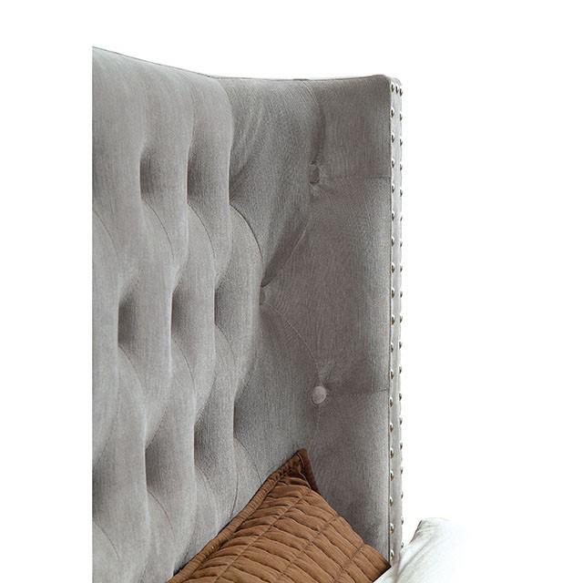 Cayla Bed Silver & Grey - Marjories Furniture (Las Vegas, NV)