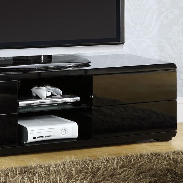 Cerro Black 59" TV Console, Black - Marjories Furniture (Las Vegas, NV)