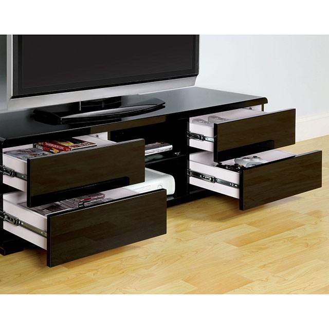 Cerro Black 59" TV Console, Black - Marjories Furniture (Las Vegas, NV)