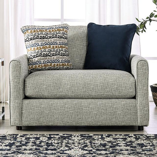 CHANCERY Chair & Half, Gray/Navy - Marjories Furniture (Las Vegas, NV)