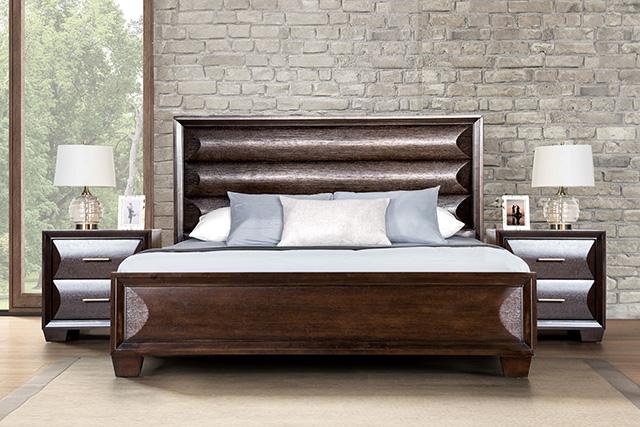 Chemnitz Bed Espresso & White - Marjories Furniture (Las Vegas, NV)