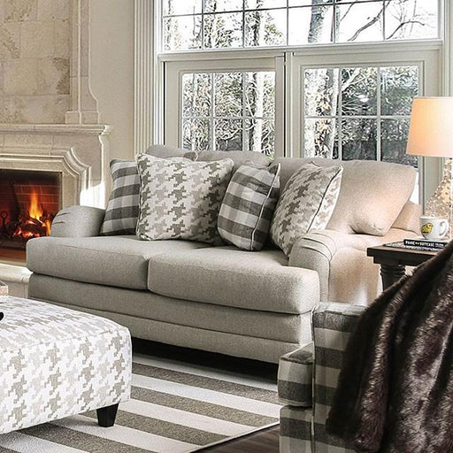 Christine Light Gray Love Seat - Marjories Furniture (Las Vegas, NV)