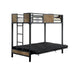 CLAPTON Black Twin Bed w/ Futon Base - Marjories Furniture (Las Vegas, NV)