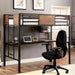 CLAPTON Black Twin Bed w/ Workstation - Marjories Furniture (Las Vegas, NV)