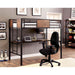 CLAPTON Black Twin Bed w/ Workstation - Marjories Furniture (Las Vegas, NV)