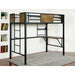 CLAPTON Black Twin Bed w/ Workstation - Marjories Furniture (Las Vegas, NV)