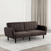 Aristide Futon Sofa Grey & Brown - Marjories Furniture (Las Vegas, NV)