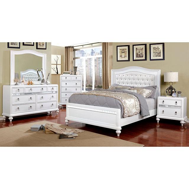 Ariston Mirror White, Silver, & Black - Marjories Furniture (Las Vegas, NV)