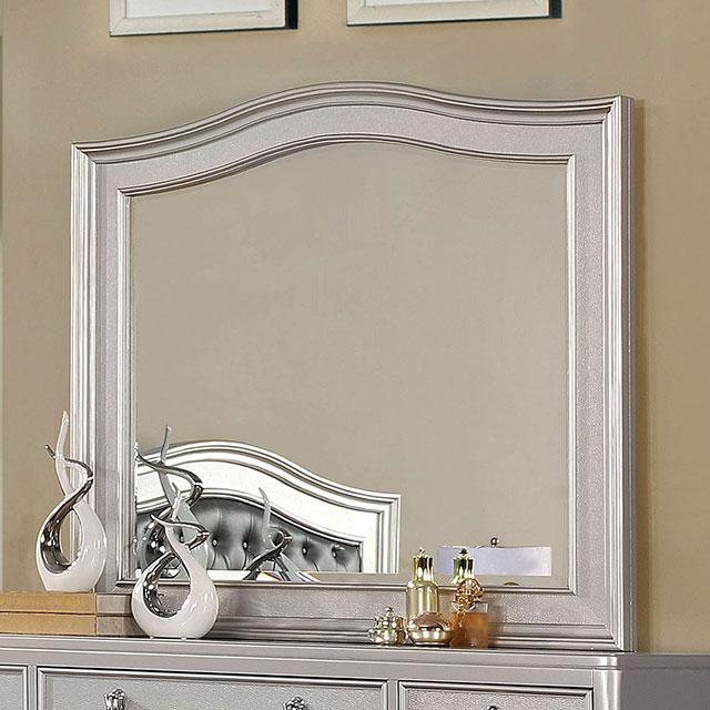 Ariston Mirror White, Silver, & Black - Marjories Furniture (Las Vegas, NV)