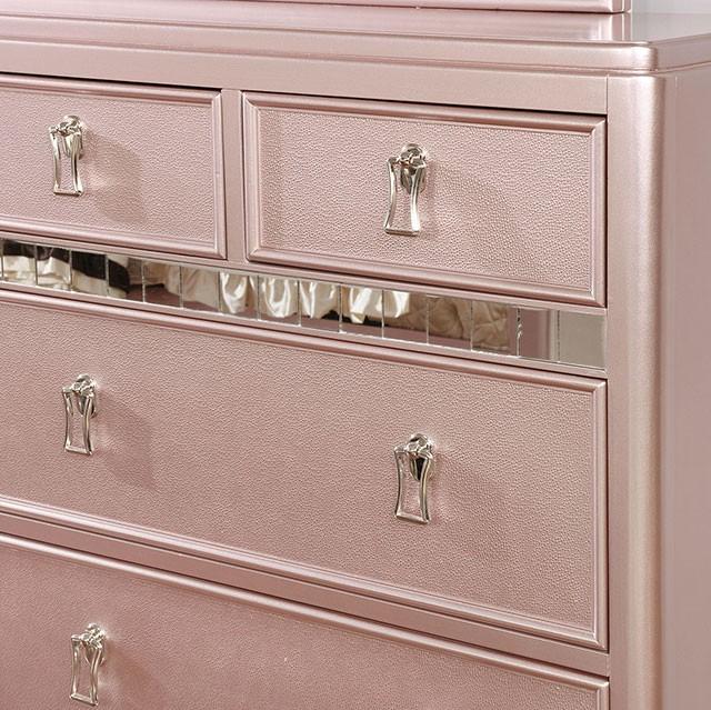 Ariston Rose Gold Dresser - Marjories Furniture (Las Vegas, NV)