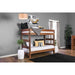 Arlette Twin/Twin Bunk Bed Brown, Black, Gray, & White - Marjories Furniture (Las Vegas, NV)