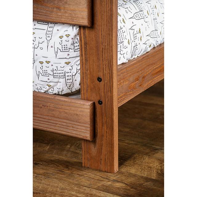 Arlette Twin/Twin Bunk Bed Brown, Black, Gray, & White - Marjories Furniture (Las Vegas, NV)