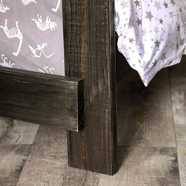 Arlette Twin/Twin Bunk Bed Brown, Black, Gray, & White - Marjories Furniture (Las Vegas, NV)