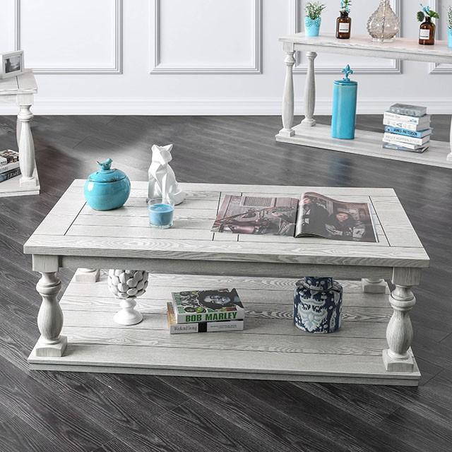 Arlington Antique White Coffee Table - Marjories Furniture (Las Vegas, NV)