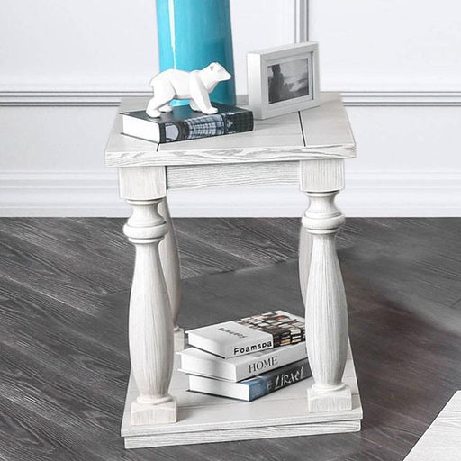 Arlington Antique White End Table - Marjories Furniture (Las Vegas, NV)