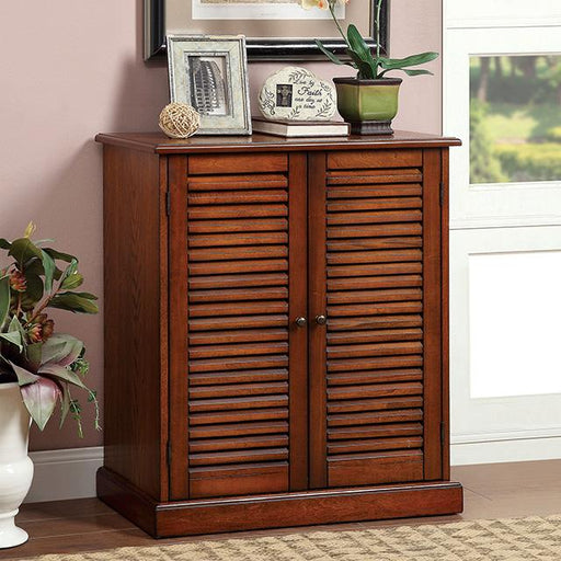 Della Oak Shoe Cabinet - Marjories Furniture (Las Vegas, NV)