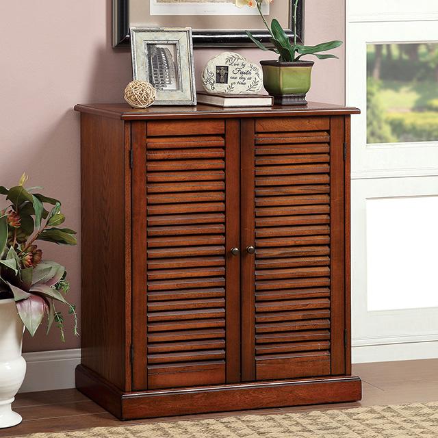 Della Oak Shoe Cabinet - Marjories Furniture (Las Vegas, NV)