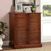 Della Oak Shoe Cabinet - Marjories Furniture (Las Vegas, NV)