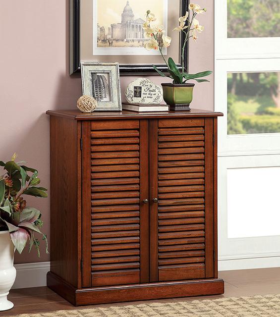 Della Oak Shoe Cabinet - Marjories Furniture (Las Vegas, NV)