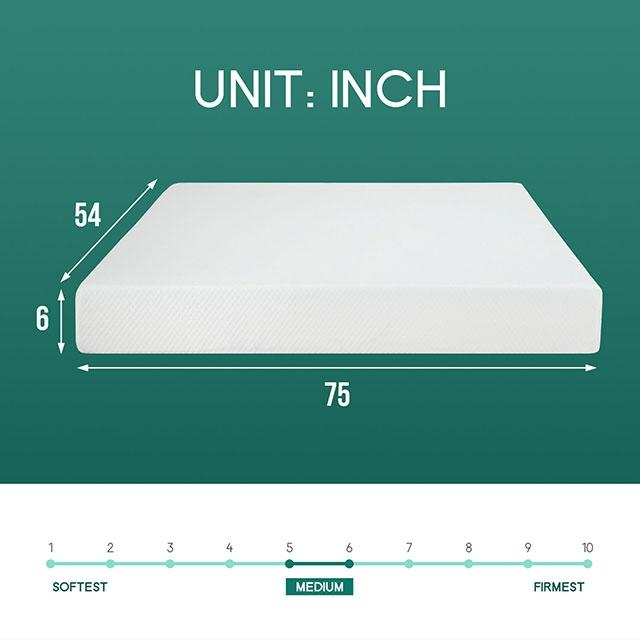 Artemisia 6" Full, Queen, & Twin Memory Foam Mattress - Marjories Furniture (Las Vegas, NV)