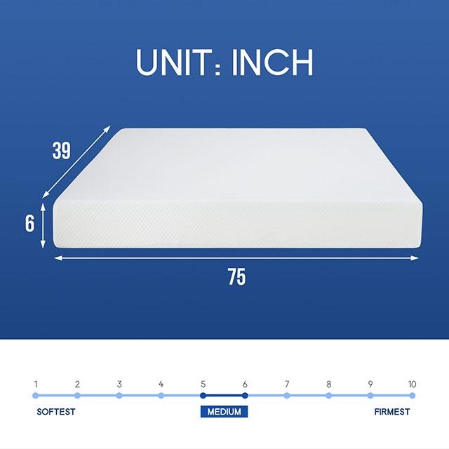 Artemisia 6" Full, Queen, & Twin Memory Foam Mattress - Marjories Furniture (Las Vegas, NV)