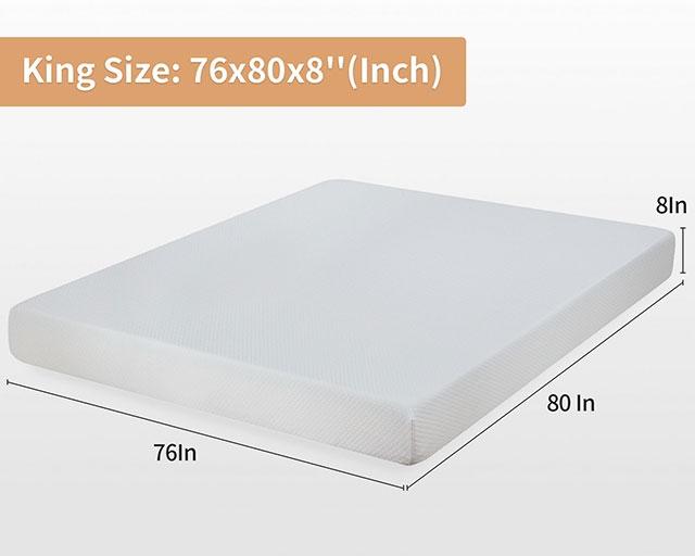Artemisia 8" Memory Foam Mattress White - Marjories Furniture (Las Vegas, NV)