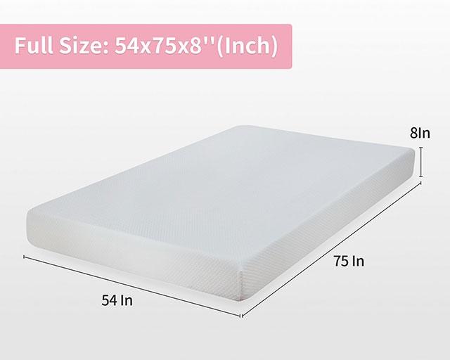 Artemisia 8" Memory Foam Mattress White - Marjories Furniture (Las Vegas, NV)