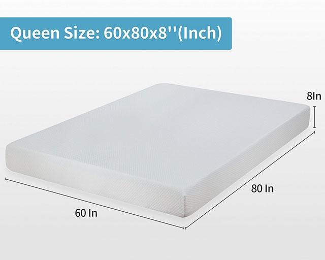 Artemisia 8" Memory Foam Mattress White - Marjories Furniture (Las Vegas, NV)