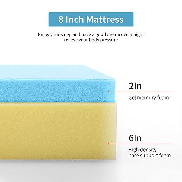 Artemisia 8" Cal. King, E.King, Full, & Queen Memory Foam Mattress - Marjories Furniture (Las Vegas, NV)