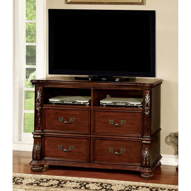 ARTHUR Brown Cherry Media Chest - Marjories Furniture (Las Vegas, NV)