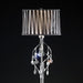 Arya Black/Chrome Floor Lamp, Hanging Crystal - Marjories Furniture (Las Vegas, NV)