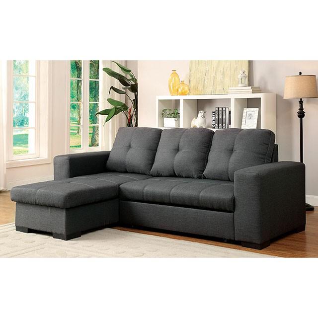 DENTON Sectional, Gray - Marjories Furniture (Las Vegas, NV)