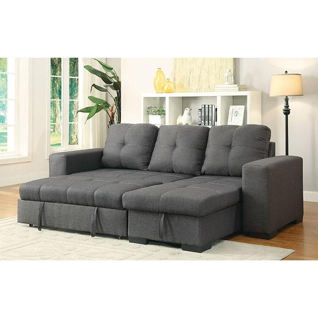 DENTON Sectional, Gray - Marjories Furniture (Las Vegas, NV)