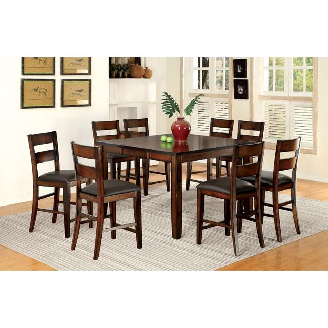 DICKINSON II Dark Cherry Counter Ht. Table w/ 18" Leaf - Marjories Furniture (Las Vegas, NV)