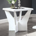DUBENDORF End Table, White - Marjories Furniture (Las Vegas, NV)
