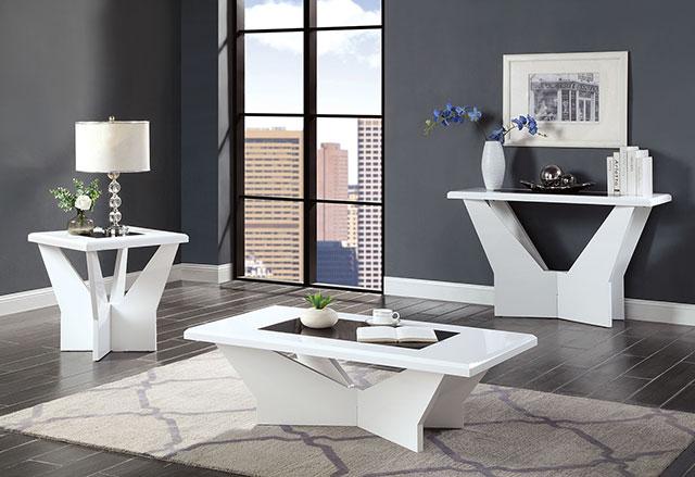 DUBENDORF Coffee Table, White - Marjories Furniture (Las Vegas, NV)