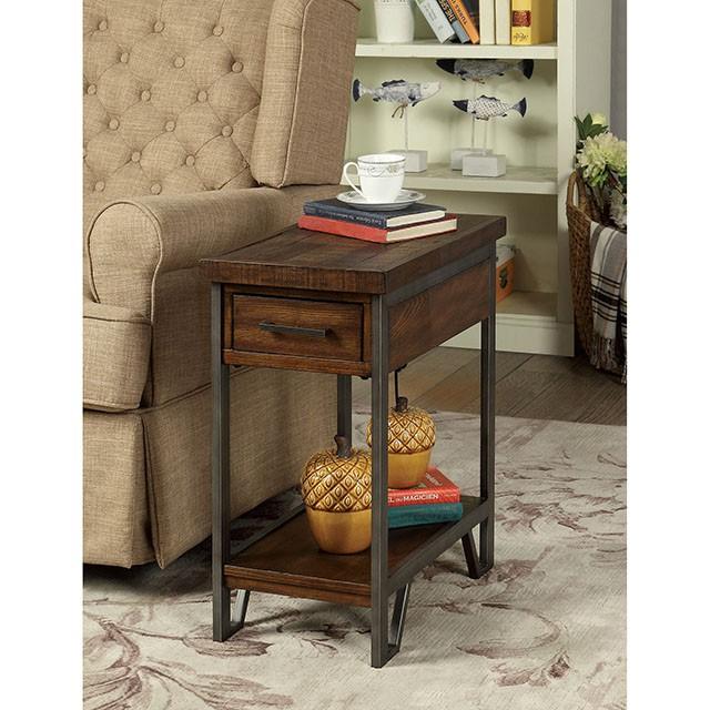 Dundalk Dark Oak Side Table - Marjories Furniture (Las Vegas, NV)