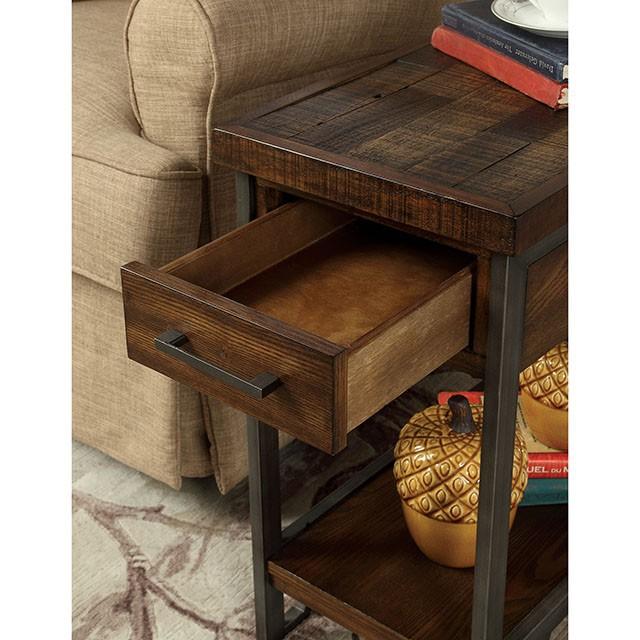 Dundalk Dark Oak Side Table - Marjories Furniture (Las Vegas, NV)