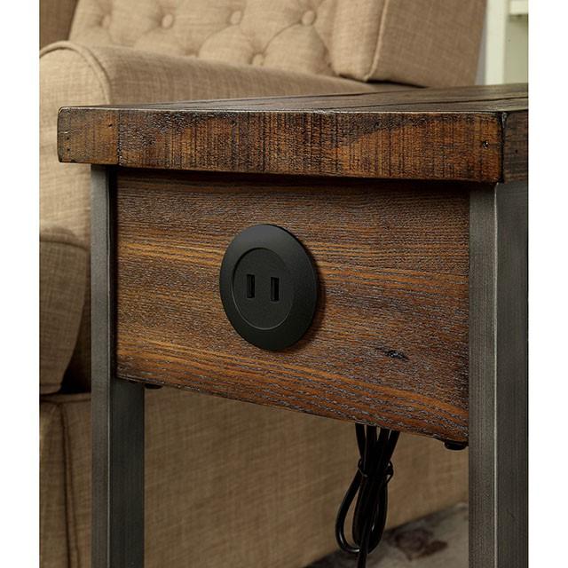 Dundalk Dark Oak Side Table - Marjories Furniture (Las Vegas, NV)