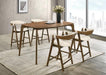 Ebikon 5 Pc Counter Ht Table Set Walnut - Marjories Furniture (Las Vegas, NV)